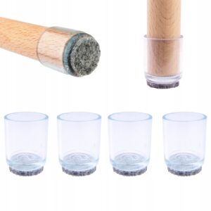 Silikoniniai kėdžių kojų antgaliai su veltiniu 18 mm 4 vnt  SESIMO