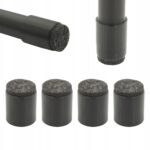 Silikoniniai kėdžių kojų antgaliai su veltiniu 20 mm juodi 4 vnt