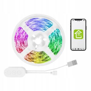 Spalvota išmanusis LED Gosund rinkinys 28m Wi Fi 24 GHz Tuya RGB programėlė