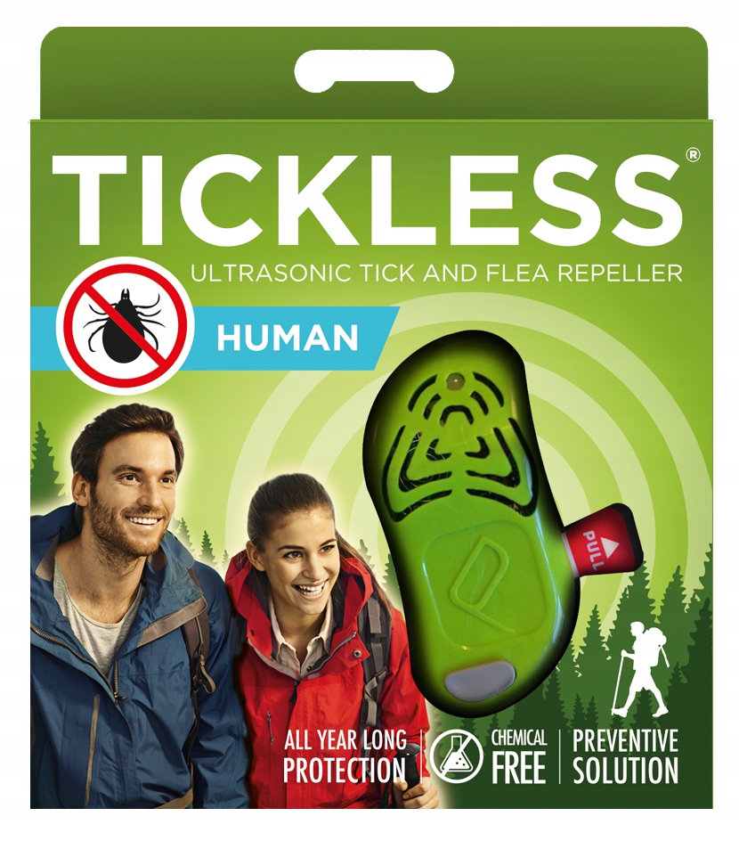 Tickless Human Green bekvapė ultragarsinė priemonė nuo erkių žmonėms belsilt Tickless Human Green bekvapė ultragarsinė priemonė nuo erkių žmonėms