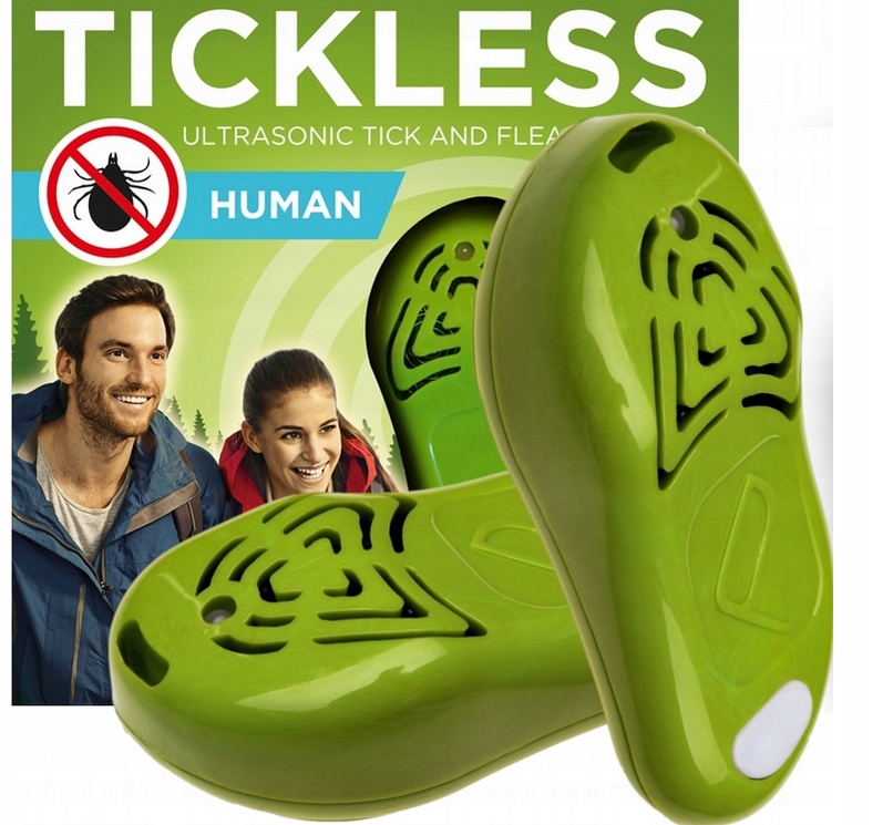 Tickless Human Green bekvapė ultragarsinė priemonė nuo erkių žmonėms belsilt Tickless Human Green bekvapė ultragarsinė priemonė nuo erkių žmonėms