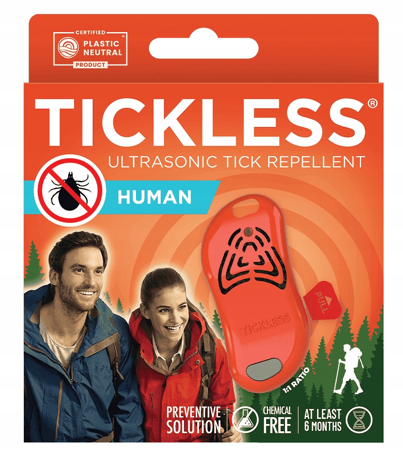 Tickless Human Orange bekvapis ultragarsinis atbaidiklis nuo erkių žmonėms belsilt Tickless Human Orange bekvapis ultragarsinis atbaidiklis nuo erkių žmonėms