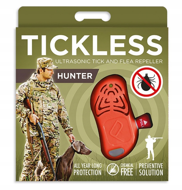 Tickless Hunter Orange ultragarsinė apsauga nuo erkių medžiotojams belsilt Tickless Hunter Orange ultragarsinė apsauga nuo erkių medžiotojams