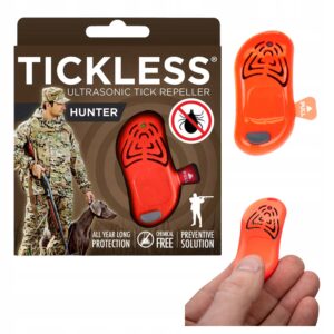 Tickless Hunter Orange ultragarsinis atbaidiklis nuo erkių iki 3000 val belsilt Tickless Hunter Orange ultragarsinis atbaidiklis nuo erkių iki 3000 val