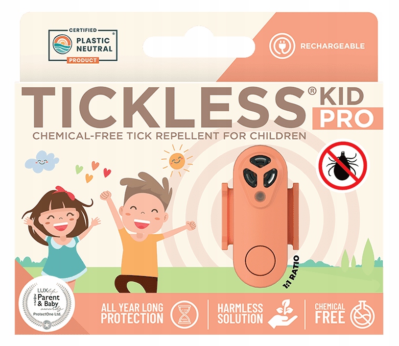 Tickless Kid Pro įkraunama apsauga nuo erkių vaikams su ilgalaikiu veikimu belsilt Tickless Kid Pro įkraunama apsauga nuo erkių vaikams su ilgalaikiu veikimu