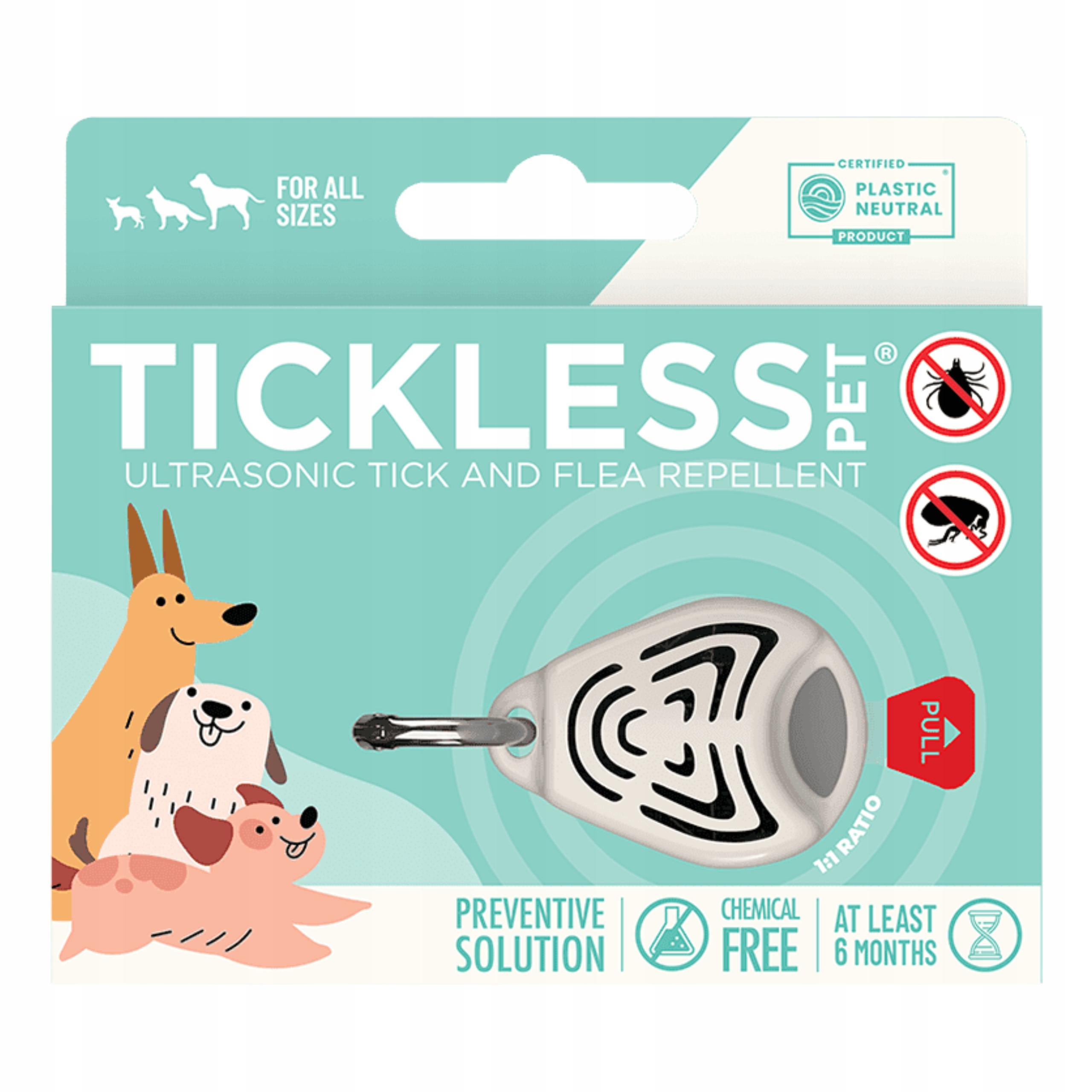 Tickless Pet Beige ultragarsinis prietaisas nuo erkių ir blusų šunims belsilt Tickless Pet Beige ultragarsinis prietaisas nuo erkių ir blusų šunims