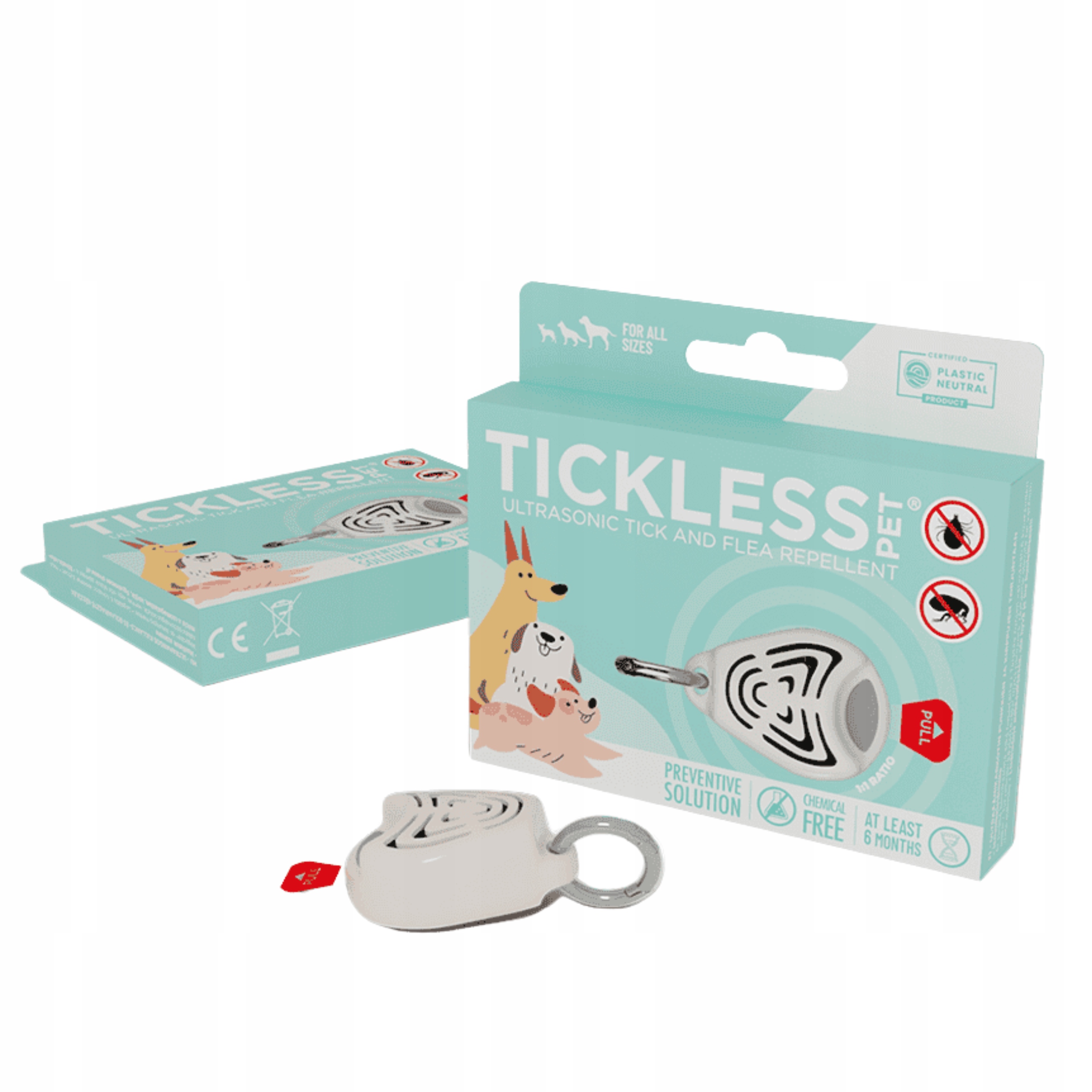 Tickless Pet Beige ultragarsinis prietaisas nuo erkių ir blusų šunims belsilt Tickless Pet Beige ultragarsinis prietaisas nuo erkių ir blusų šunims