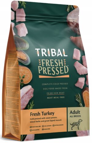 Tribal Fresh Pressed begrūdis šaltai spaustas maistas šunims su kalakutiena 12 kg
