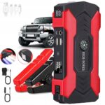 Tvirtas Išorinė baterija Paleidimo įrenginys Paleidimas Booster žibintuvėlis 28000mAh 12 V+KLEMY