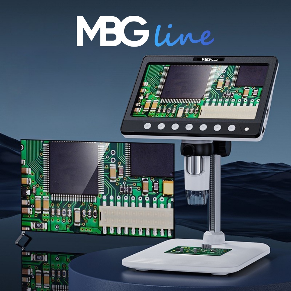 usbskaitmeniniaimikroskopai25192510 belsilt WiFi skaitmeninis mikroskopas MBG Line Inskam 315 1200x 7 ekranas 5 MP 8 LED