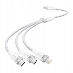 Vention CTPWG 3 viename USBA kabelis su USBC Micro USB ir Lightning jungtimis 3 A 15 m baltas belsilt Vention CTPWG 3 viename USB A kabelis su USB C Micro USB ir Lightning jungtimis 3 A 15 m baltas