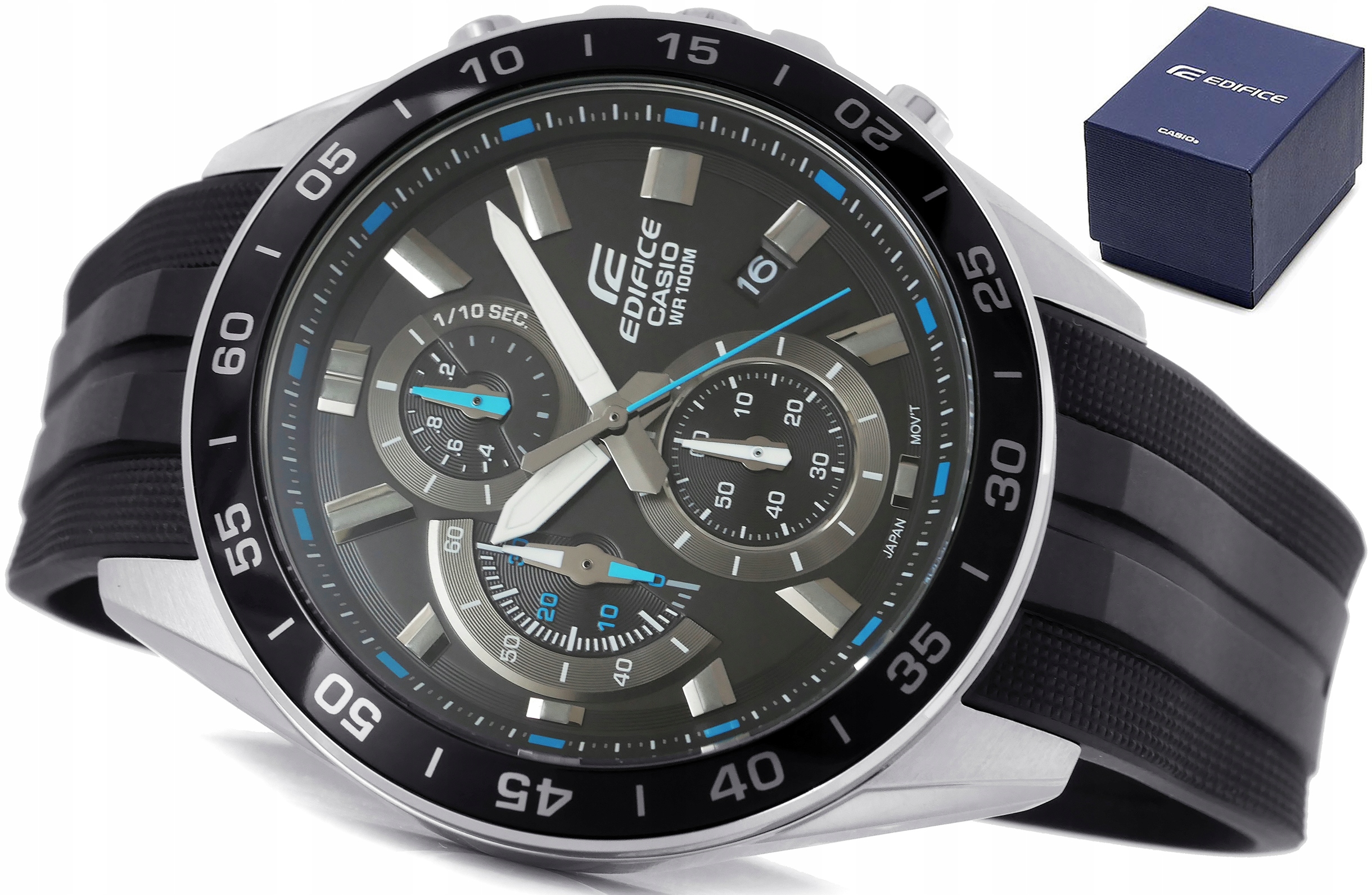 Vyriškas CASIO EDIFICE EFV550P1AVUEF laikrodis su dėžute belsilt Vyriškas CASIO EDIFICE EFV 550P 1AVUEF laikrodis su dėžute
