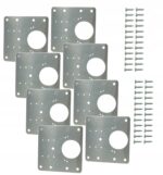 Vyrių remonto plokštelių rinkinys spintelėms 8 vnt 90 × 90 mm belsilt Vyrių remonto plokštelių rinkinys spintelėms 8 vnt 90 × 90 mm