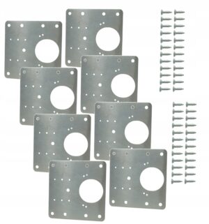 Vyrių remonto plokštelių rinkinys spintelėms 8 vnt 90 × 90 mm