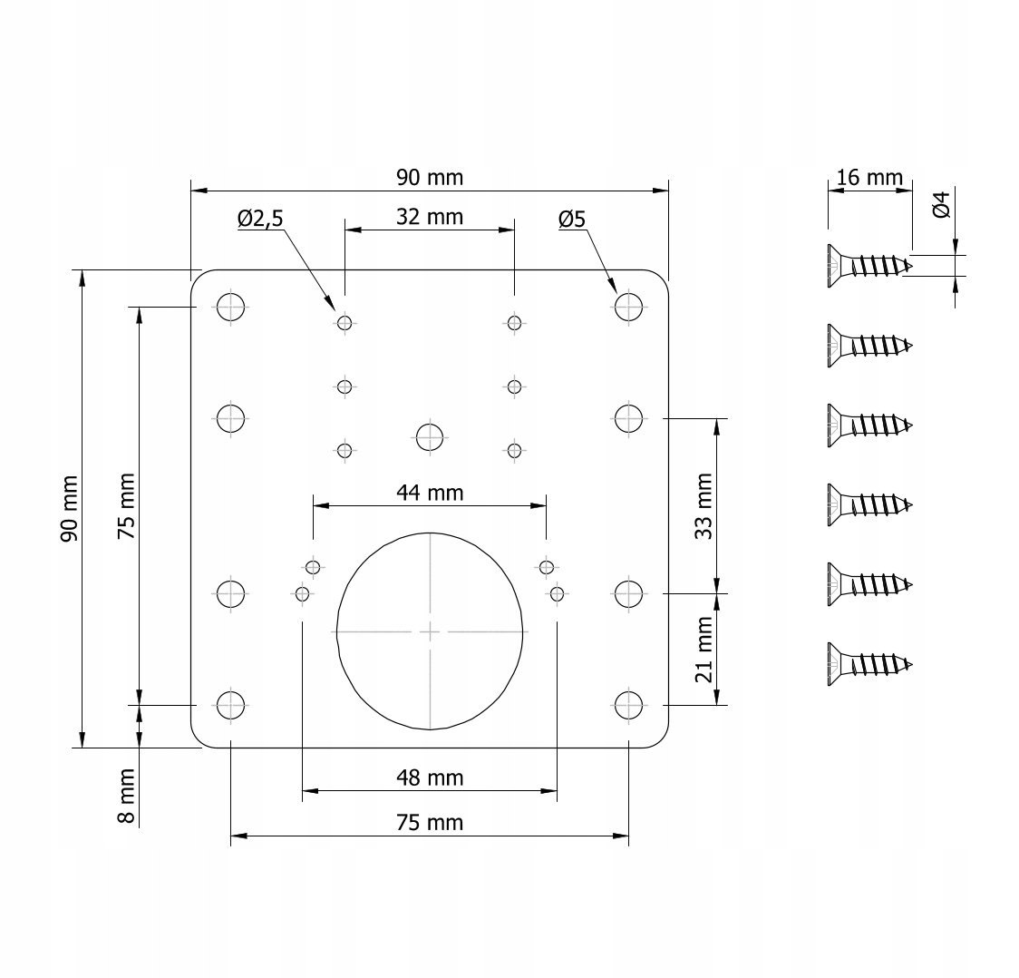 Vyrių remonto plokštelių rinkinys spintelėms 8 vnt 90 × 90 mm belsilt Vyrių remonto plokštelių rinkinys spintelėms 8 vnt 90 × 90 mm