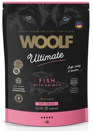 Woolf Ultimate Soft Fish pusiau drėgnas maistas šunims su lašiša, 1 kg