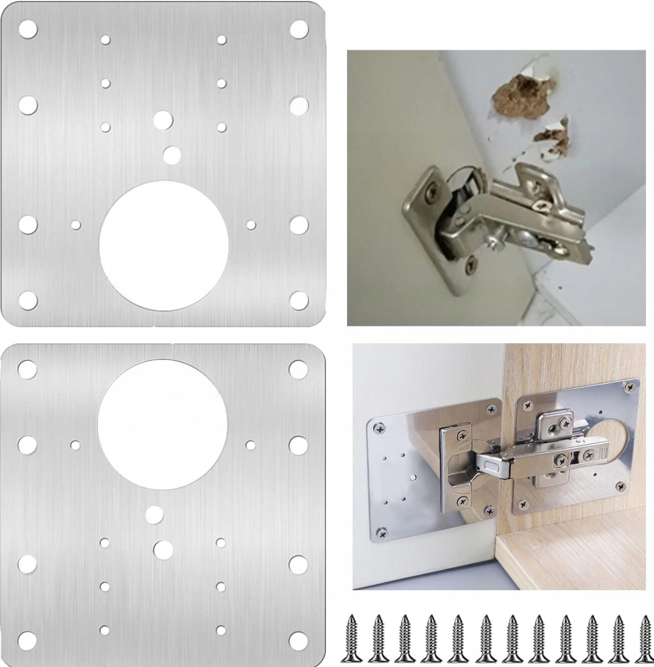 YVS baldų vyrių remonto plokštelė 90 × 90 mm 35 mm anga belsilt YVS baldų vyrių remonto plokštelė 90 × 90 mm 35 mm anga
