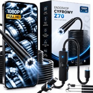 3-in-1 endoskopinė kamera iPhone ir Android telefonams, 5 m, Full HD – nuotrauka 1