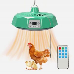 500 W šildytuvas viščiukams su ventiliatoriumi, termostatu ir pulteliu