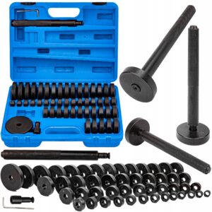 52 dalių guolių ir įvorių presavimo adapterių komplektas 18–74 mm – nuotrauka 1