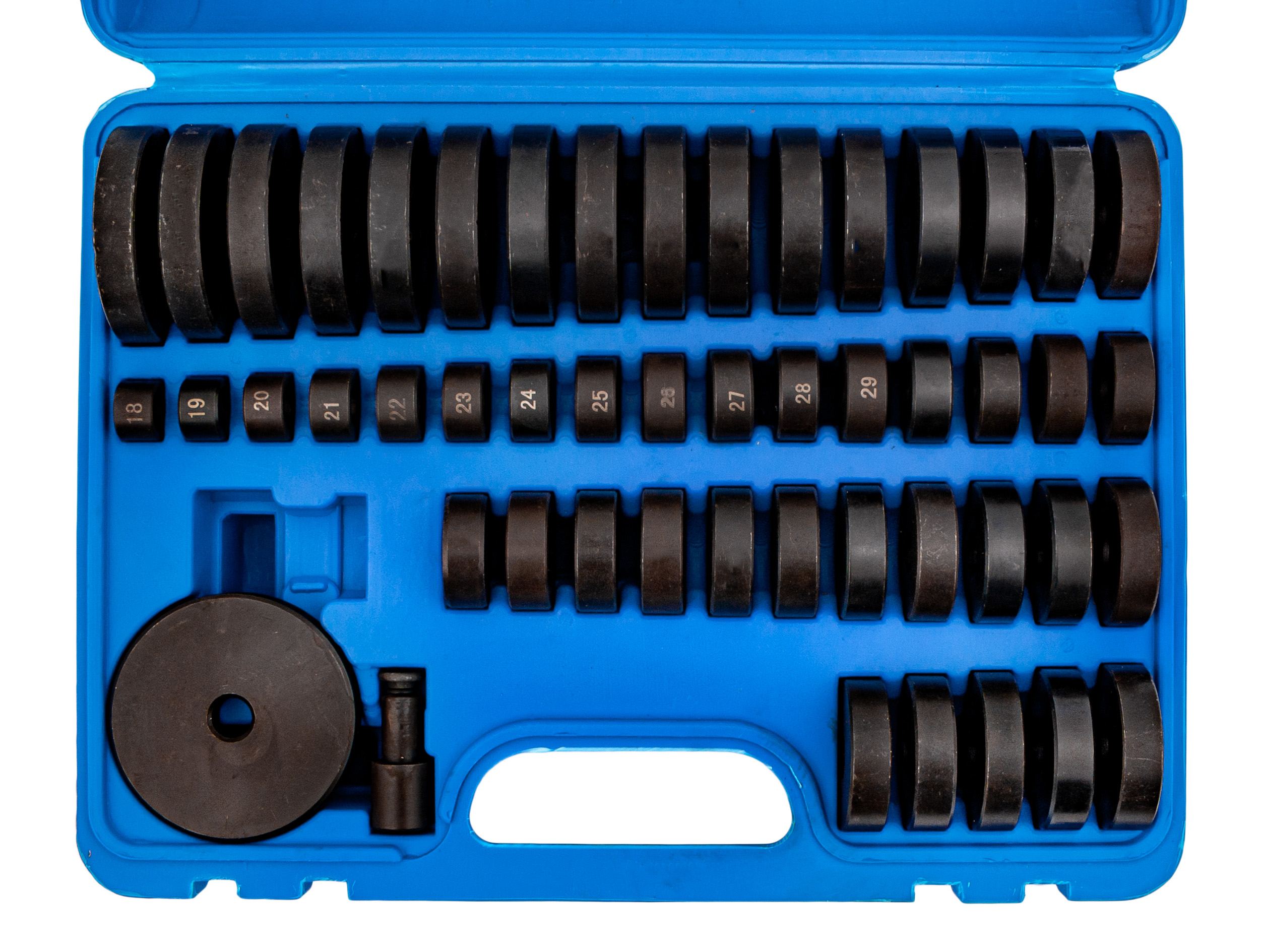 52 dalių guolių ir įvorių presavimo adapterių komplektas 1874 mm belsilt 52 dalių guolių ir įvorių presavimo adapterių komplektas 1874 mm nuotrauka 5