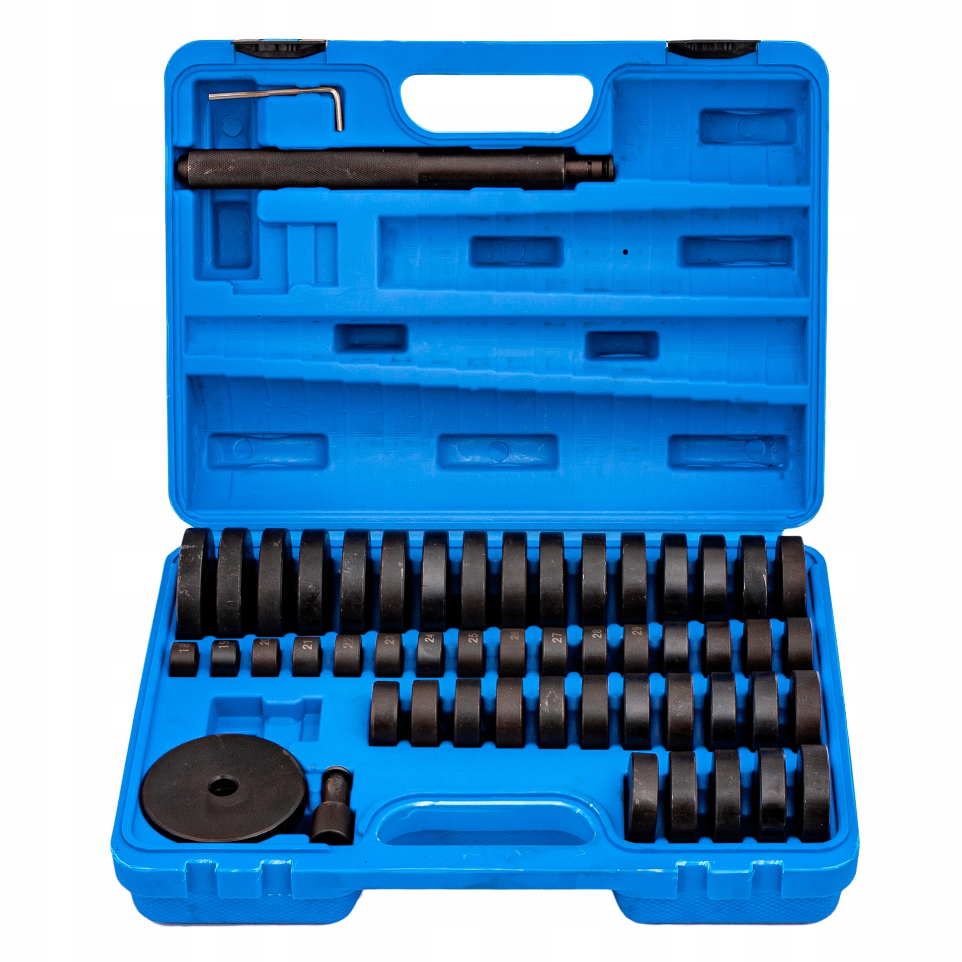 52 dalių guolių ir įvorių presavimo adapterių komplektas 1874 mm belsilt 52 dalių guolių ir įvorių presavimo adapterių komplektas 1874 mm nuotrauka 6