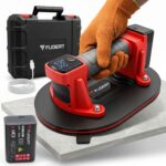 Akumuliatorinis vakuuminis keltuvas stiklui, plytelėms ir akmeniui, FUGERT FUG-0186, iki 260 kg, padas 245 × 165 mm, su LCD ekranu, su automatiniu vakuumo palaikymu