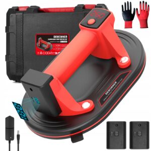Akumuliatorinis vakuuminis keltuvas stiklui, plytelėms ir akmeniui, PRO, iki 260 kg, su LCD ekranu, su automatiniu vakuumo palaikymu