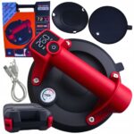 Akumuliatorinis vakuuminis keltuvas stiklui, plytelėms ir akmeniui, RS2565S, iki 200 kg, Ø 200 mm, su LCD ekranu, USB-C