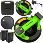Akumuliatorinis vakuuminis keltuvas stiklui, plytelėms ir akmeniui, XMASTER, iki 200 kg, Ø 200 mm, su LCD ekranu, su automatiniu vakuumo palaikymu, akumuliatorius 1500 mAh