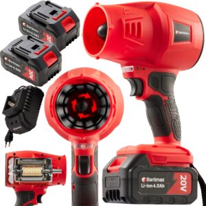 Bartimex akumuliatorinė oro pūstuvė lapams ir valymui – 20 000 aps./min., 1000 W, 20 V, su 2 akumuliatoriais