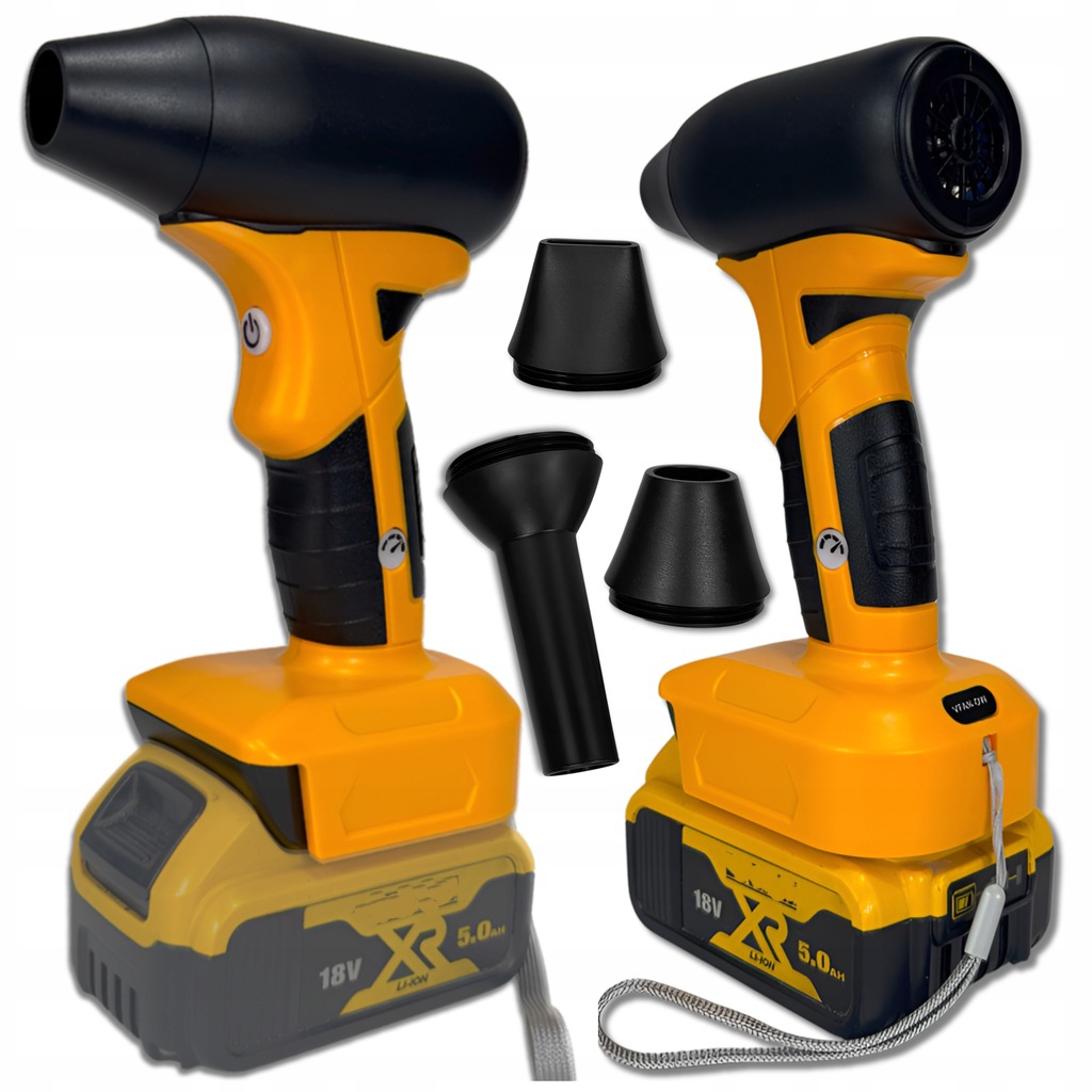 Belaidis mini oro pūstuvas elektronikai ir automobiliui – 130 000 aps./min., 180 W, iki 141 km/val., DeWalt sistemai – produkto nuotrauka