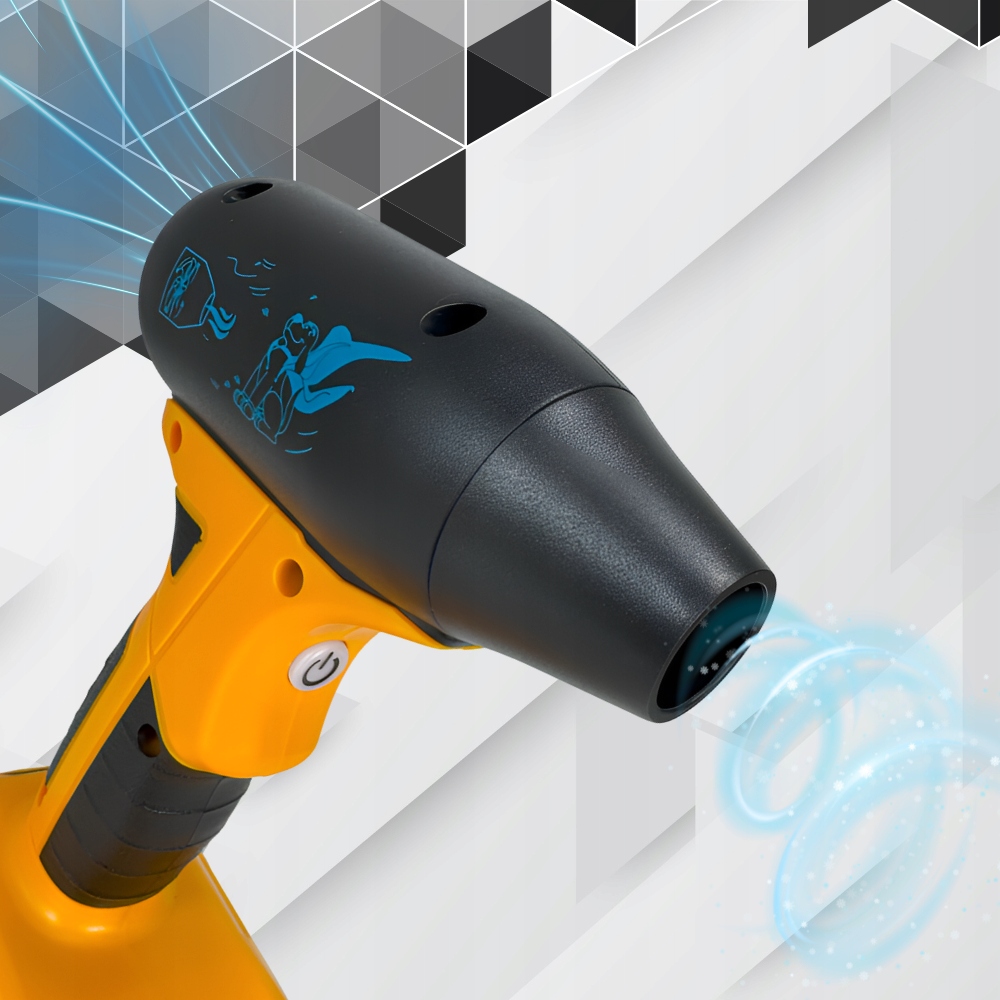 Belaidis mini oro pūstuvas elektronikai ir automobiliui – 130 000 aps./min., 180 W, iki 141 km/val., DeWalt sistemai