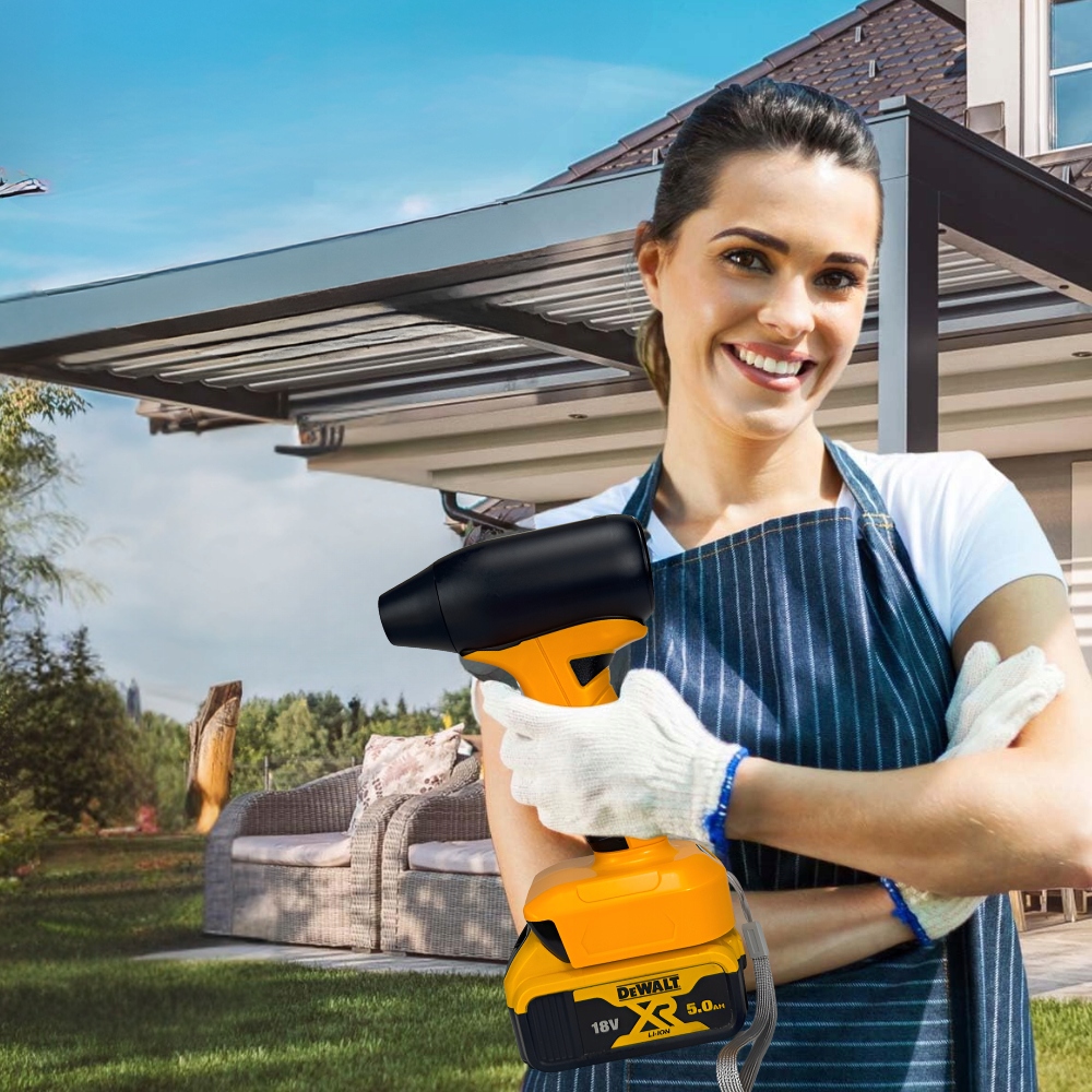 Belaidis mini oro pūstuvas elektronikai ir automobiliui – 130 000 aps./min., 180 W, iki 141 km/val., DeWalt sistemai – produkto nuotrauka