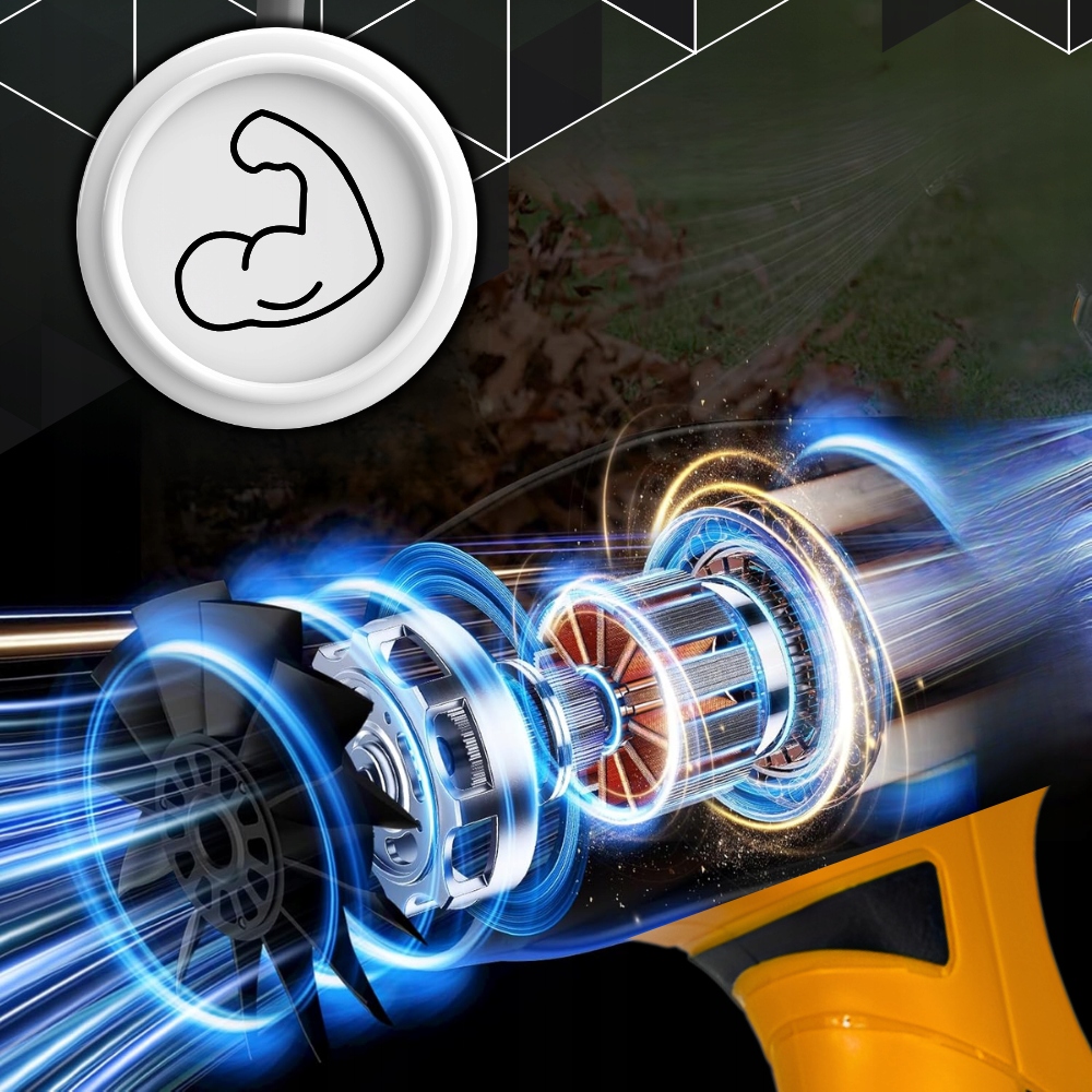 Belaidis mini oro pūstuvas elektronikai ir automobiliui – 130 000 aps./min., 180 W, iki 141 km/val., DeWalt sistemai – produkto nuotrauka