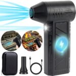Dmuchuś akumuliatorinis mini oro pūstuvas elektronikai ir valymui – 130 000 aps./min., 200 W, 6000 mAh, 3 greičių