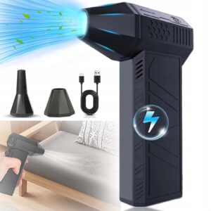 Dmuchuś AD8 elektrinis dulkių pūstuvas kompiuterio valymui – 130 000 aps./min., 200 W, 4000 mAh, Air Duster