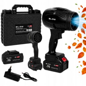 Blow akumuliatorinis rankinis siurblys ir oro pūstuvas – 130 000 aps./min., 1000 W, 21 V, su 2 akumuliatoriais