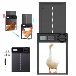 Automatinės vištidės durys su LED ekranu atsparios vandeniui