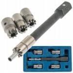 B.62605 dyzelinių purkštukų lizdų frezavimo rinkinys 15–19 mm, 5 dalių