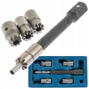 B.62605 dyzelinių purkštukų lizdų frezavimo rinkinys 15–19 mm, 5 dalių