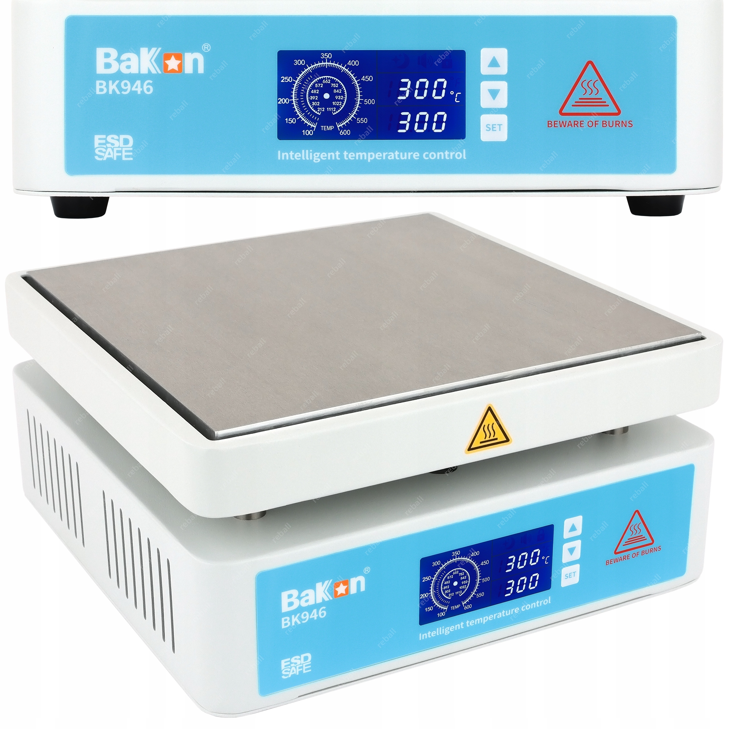 Bakon BK946 LCD ir PCBBGA kaitinimo plokštė 650 W 50350 °C belsilt Bakon BK946 LCD ir PCBBGA kaitinimo plokštė 650 W 50350 °C