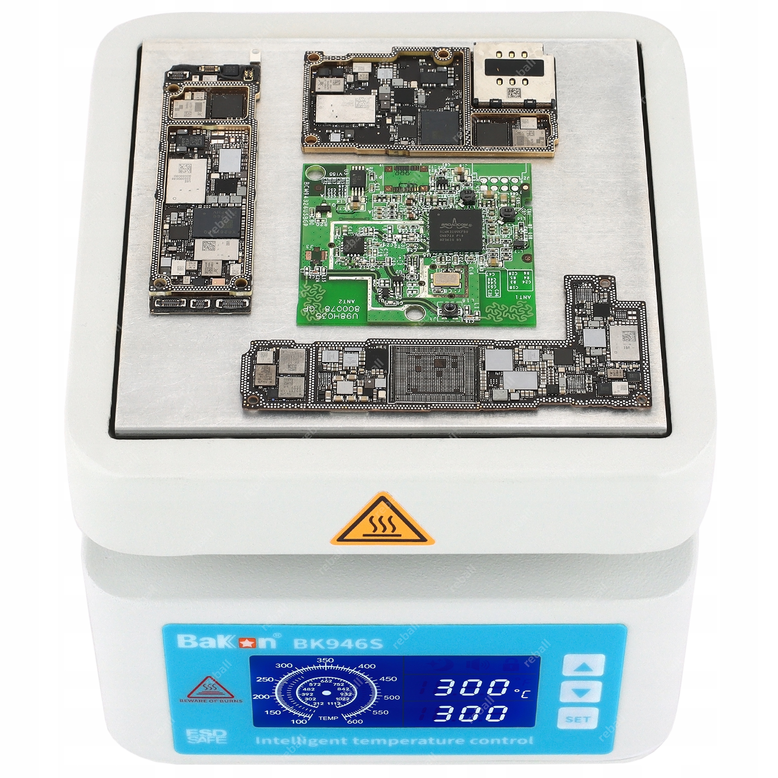 Bakon BK946S 450 W PCB/BGA kaitinimo rinkinys su Amtech RMA-223-UV ir lydmetaliu