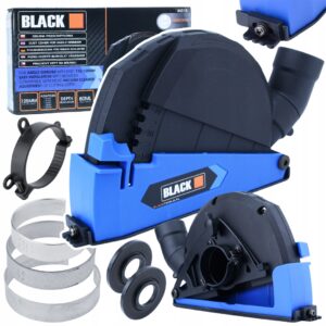 Black pjovimo gaubtas su dulkių nusiurbimu 115–125 mm ir adapteriais – nuotrauka 1
