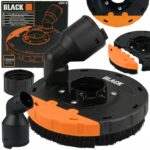 Black sustiprintas dulkių nusiurbimo gaubtas 115–125 mm kampiniam šlifuokliui – nuotrauka 1