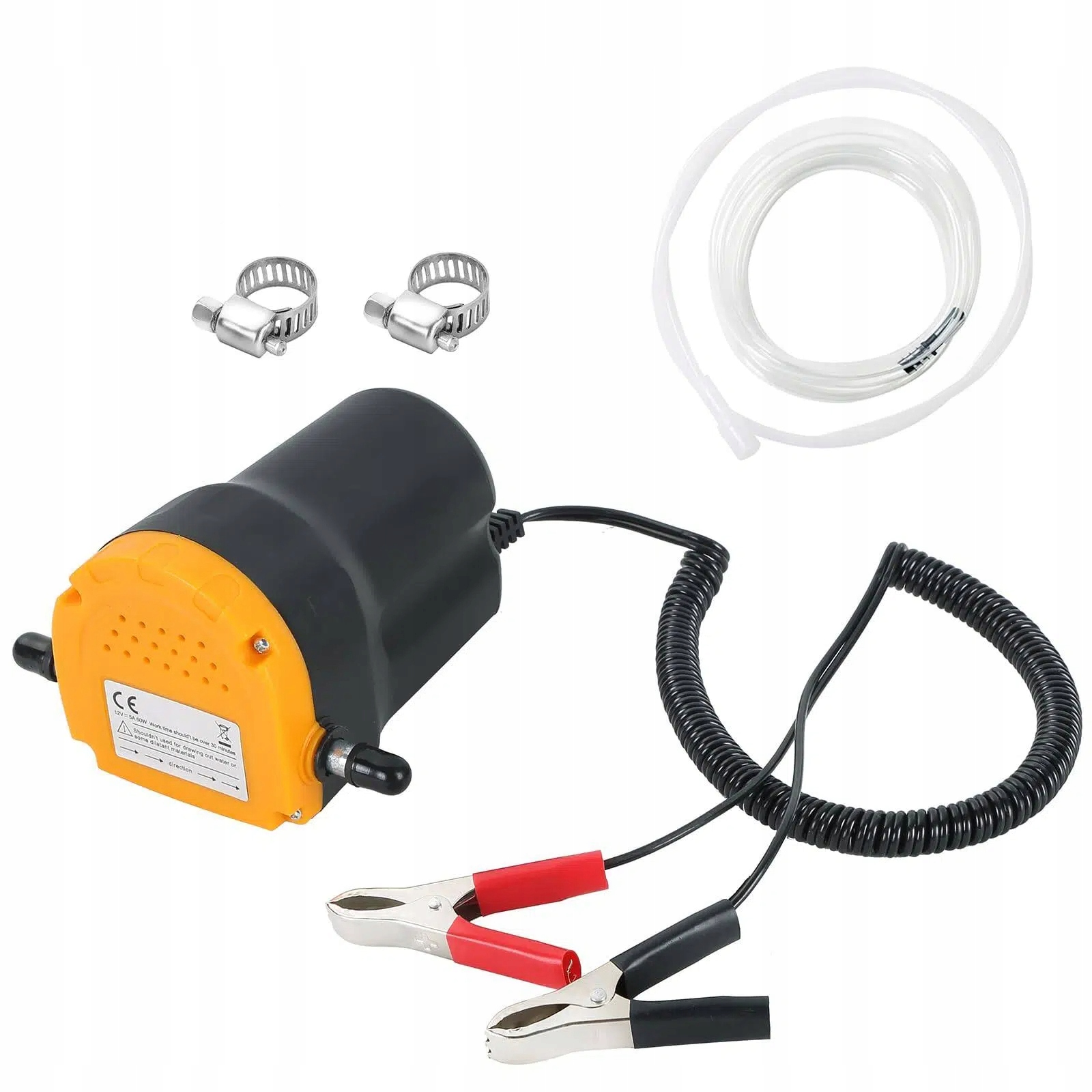 Alyvos ir dyzelino išsiurbimo pompa 12 V 60 W, 5/1 l/min, geltona