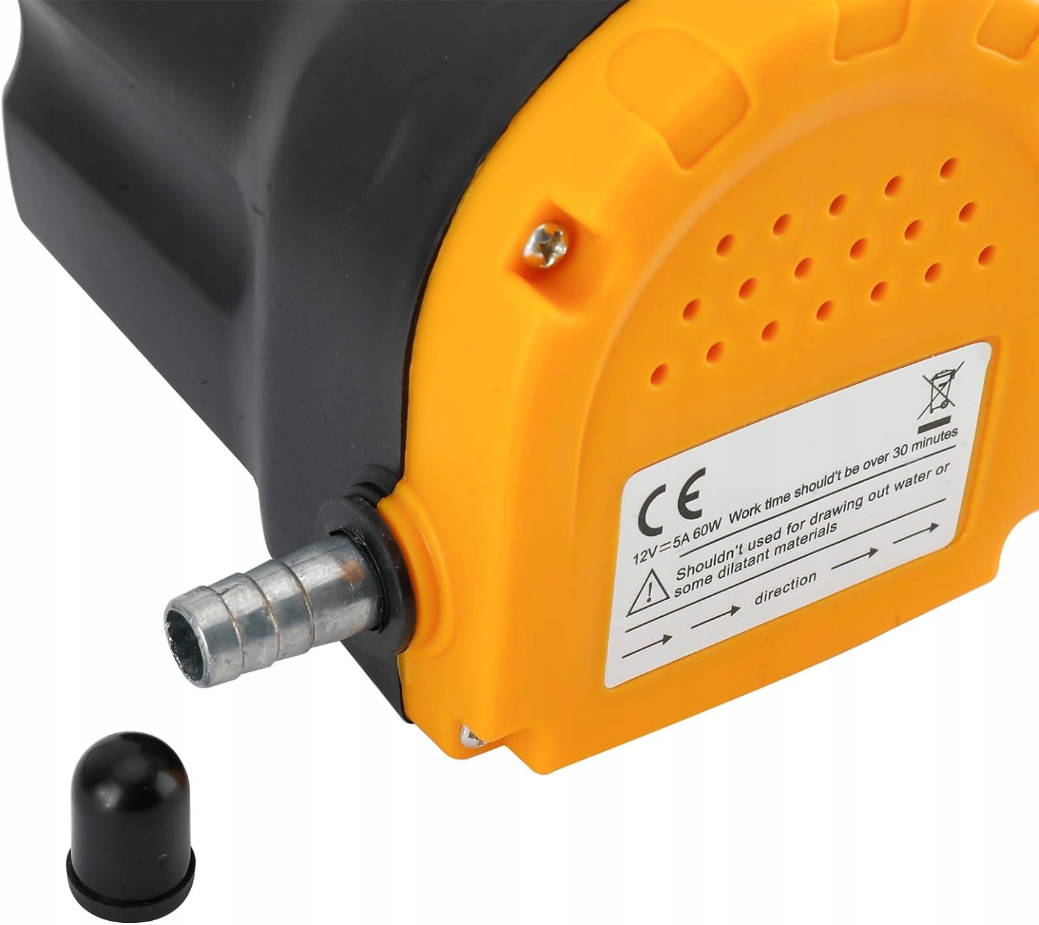 Alyvos ir dyzelino išsiurbimo pompa 12 V 60 W, 5/1 l/min, geltona