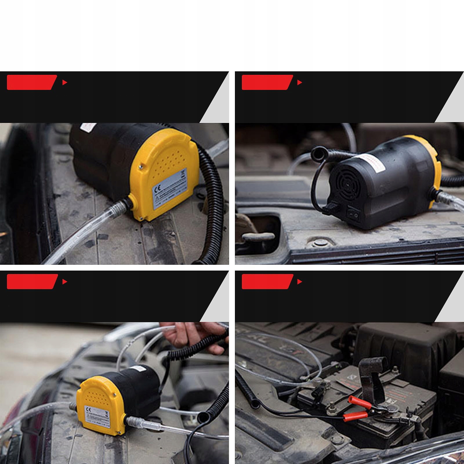 Alyvos ir dyzelino išsiurbimo pompa 12 V 60 W, 5/1 l/min, geltona