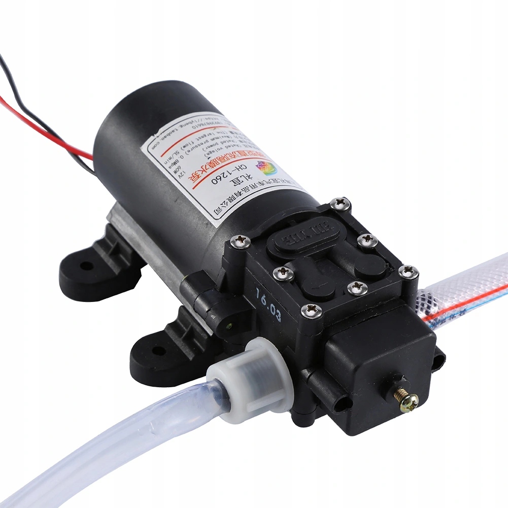 Savaime užsipildanti skysčių pompa 12 V 60 W, 5 l/min, žarnos 6/8/11 mm
