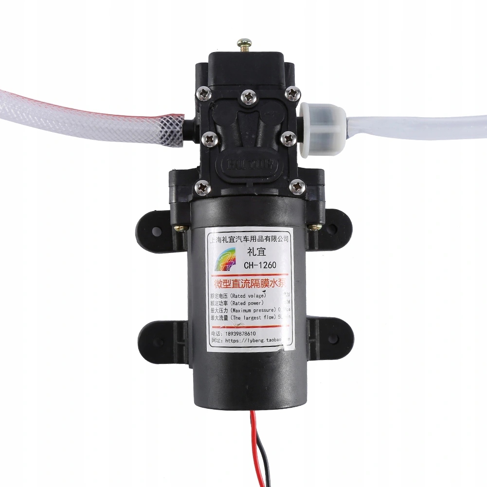 Savaime užsipildanti skysčių pompa 12 V 60 W, 5 l/min, žarnos 6/8/11 mm